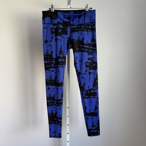 ALO Yoga High Waist Leggings workout‎ Black Blue Tie Dye Activewear size M